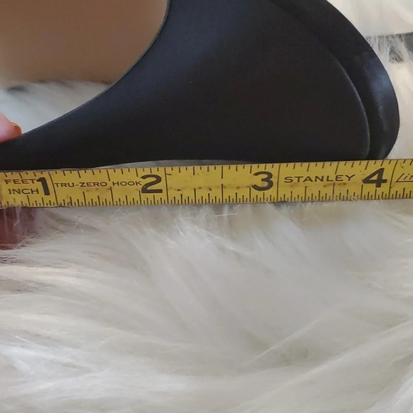 Pappagallo Womens Black Satin Look Shoes with Crystal Embellishments - Picture 9 of 10